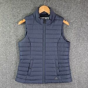 Barbour Insulated Vest Women 8 Blue Quilted Puffer Outdoor Morwick Gilet